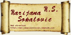 Marijana Šopalović vizit kartica